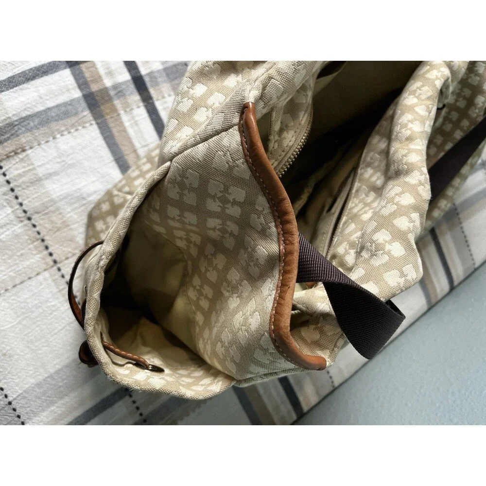 Kate Spade New York Stevi Classic Stucco Canvas & Leather Large Tote/Diaper Bag